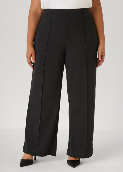 Seamed High Waist Wide Leg Pants - Image 4