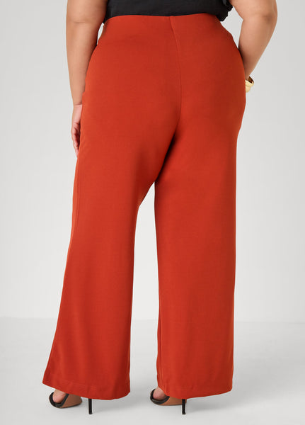 Seamed High Waist Wide Leg Pants - Image 2