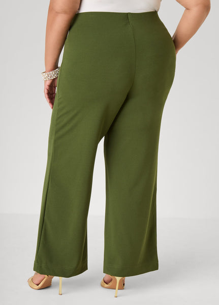Seamed High Waist Wide Leg Pants - Image 9