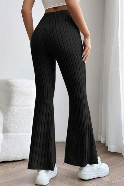 Basic Bae Full Size Ribbed High Waist Flare Pants - Image 2