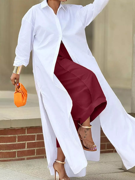 Wide Leg Pleated Detail Pants - Image 30