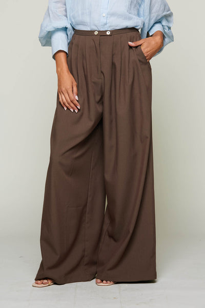 Maxine Pleated Detail Wide Leg Pants - Image 11