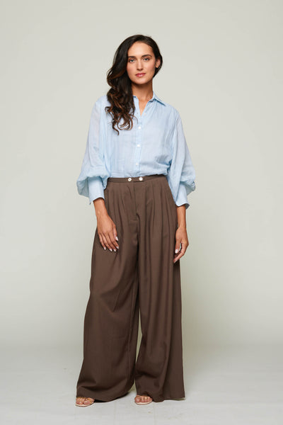 Maxine Pleated Detail Wide Leg Pants - Image 10
