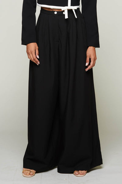 Maxine Pleated Detail Wide Leg Pants - Image 7