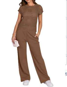 Women's Casual Hollow-Out Two-Piece Set | Beach & Lounge Set - Image 7