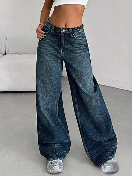 Vintage Wash Wide Leg Jeans - Image 2