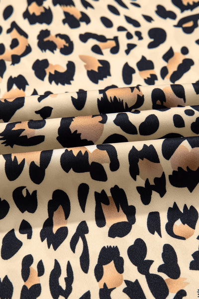 Parchment Leopard Drawstring Flowy Wide Leg Pants - Image 7