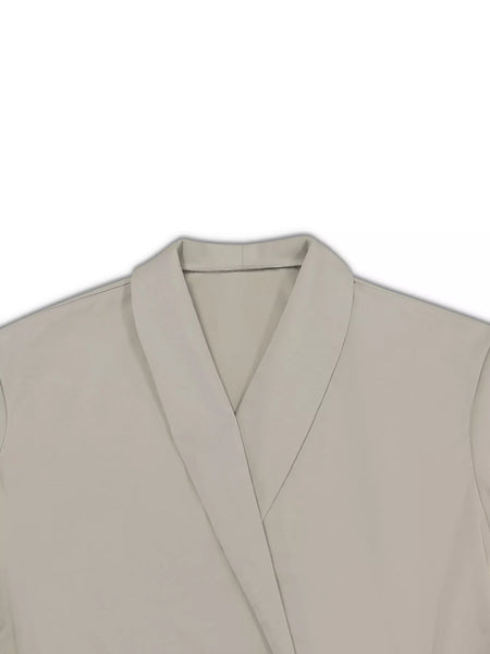 Plus Size Belt Long Sleeve Blazer and Pants Set - Image 9