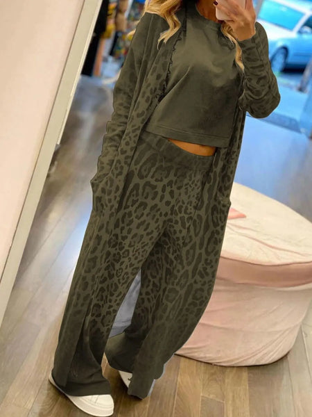 Long Sleeve Longline Outerwear and Pants Set - Image 5