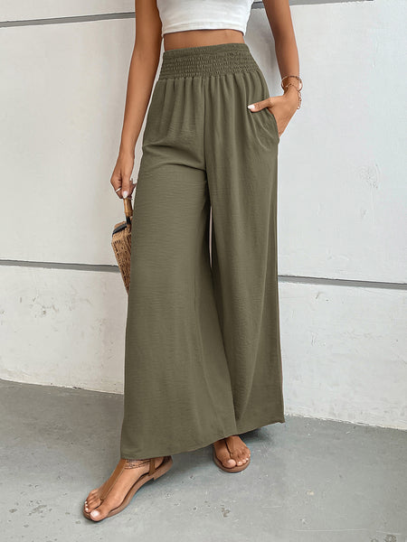 Perfee Wide Leg Pants with Pockets - Image 25