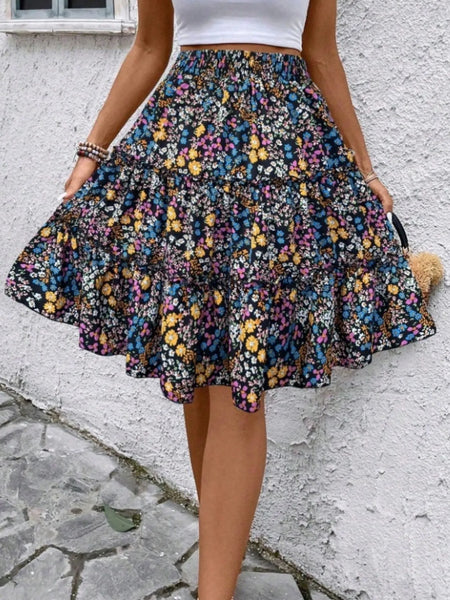 Floral Print Midi Skirt - Image 5