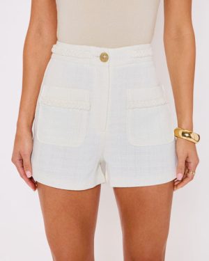 Mickie Braided Trim High Rise Shorts