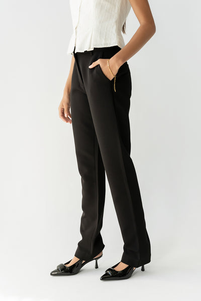 Montie Straight Leg Trousers in Black - FINAL SALE - Image 6