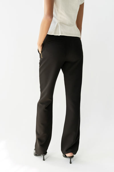 Montie Straight Leg Trousers in Black - FINAL SALE - Image 3