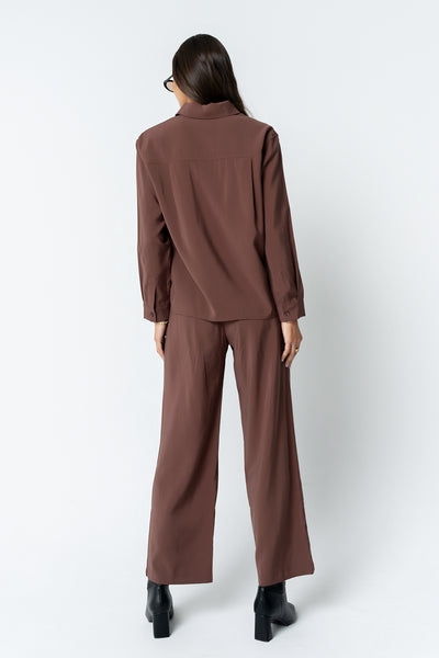 Tacie Wide Leg Pants in Brown - FINAL SALE - Image 4