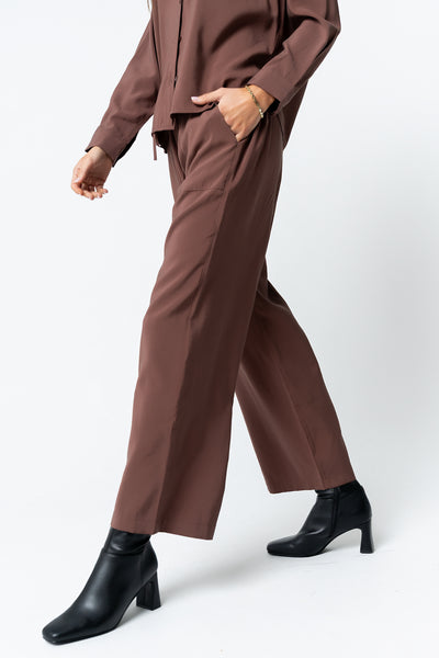 Tacie Wide Leg Pants in Brown - FINAL SALE - Image 6
