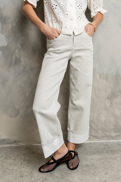 Camille Striped Wide Leg Pants - Image 5