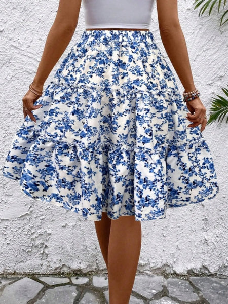 Floral Print Midi Skirt - Image 17