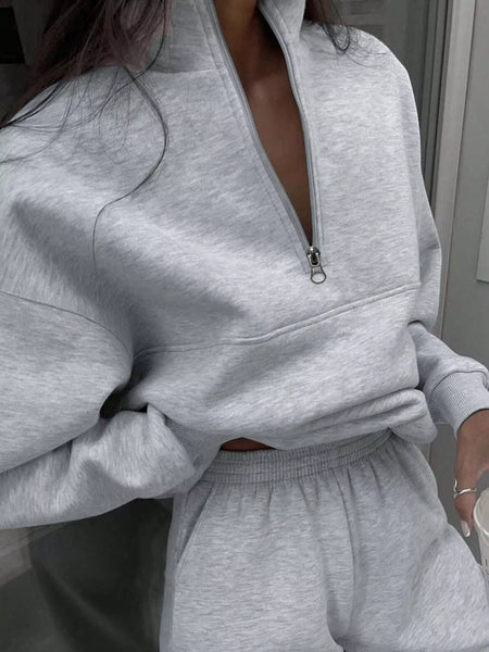 Half Zip Sweatshirt and Pants Set - Image 4