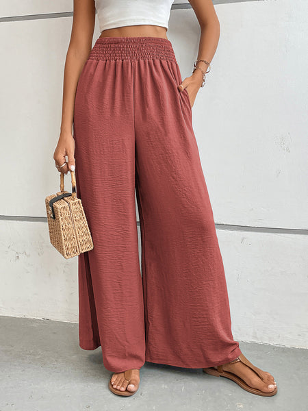 Perfee Wide Leg Pants with Pockets - Image 29