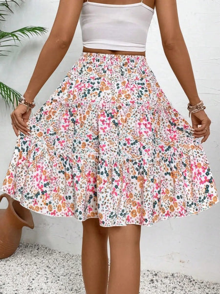 Floral Print Midi Skirt - Image 10