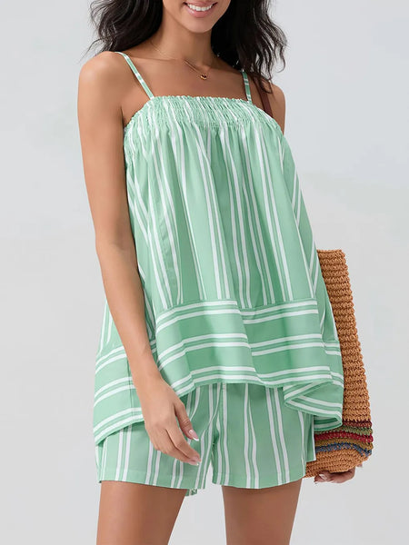 Smocked Square Neck Cami and Shorts Set - Image 3