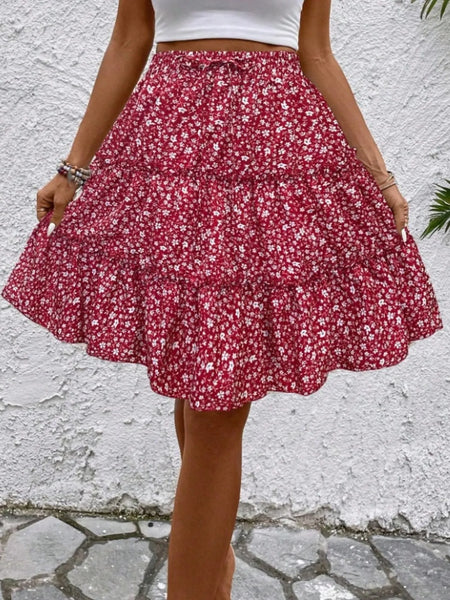 Floral Print Midi Skirt - Image 29