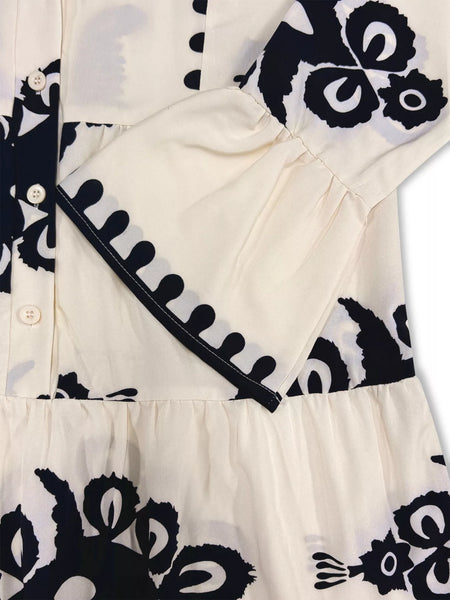 Bohemian Print Tiered Midi Dress - Image 7