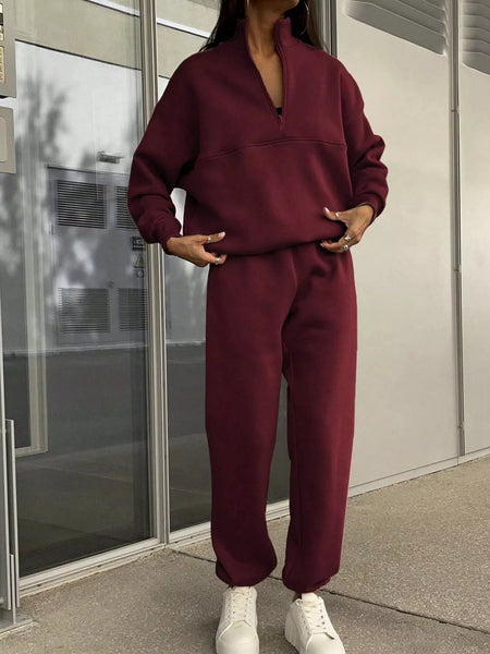 Half Zip Sweatshirt and Pants Set - Image 13