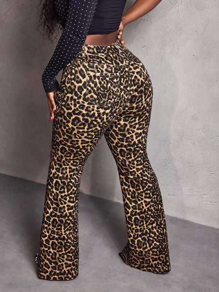 Leopard Wide Leg Pants - Image 3