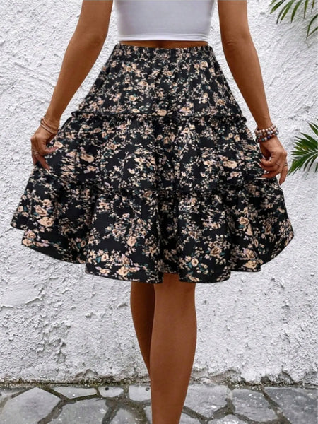 Floral Print Midi Skirt - Image 12