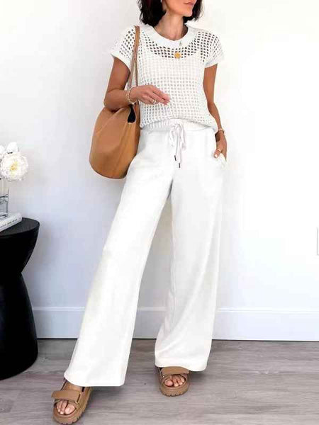 Women's Casual Hollow-Out Two-Piece Set | Beach & Lounge Set - Image 10