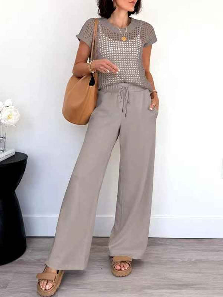 Women's Casual Hollow-Out Two-Piece Set | Beach & Lounge Set - Image 8