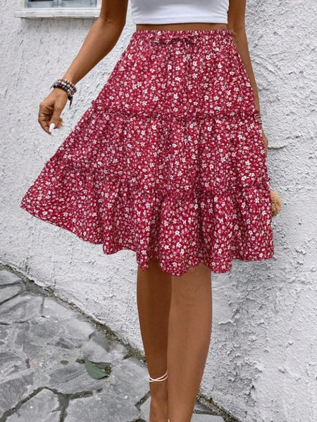 Floral Print Midi Skirt - Image 28