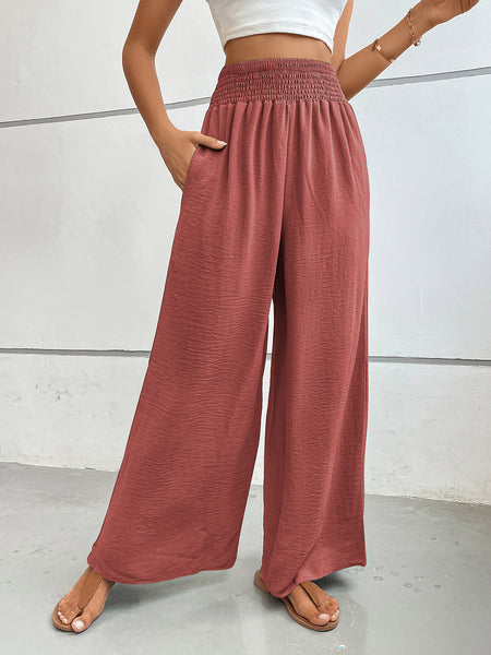 Perfee Wide Leg Pants with Pockets - Image 31