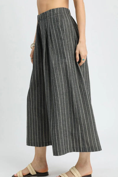 Umgee Pinstripe Crop Palazzo Pants - Image 2