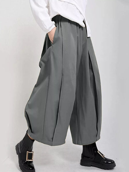 Wide Leg Pleated Detail Pants - Image 5