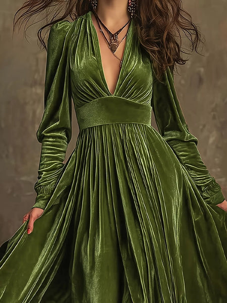 Ruffled Hem Long Sleeve Dress - Image 2