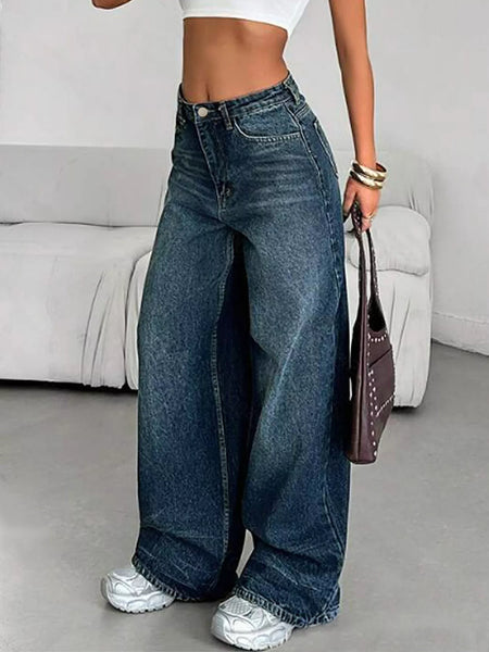 Vintage Wash Wide Leg Jeans - Image 4
