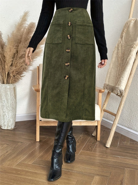 Pocketed Back Elastic Waist Skirt - Image 3