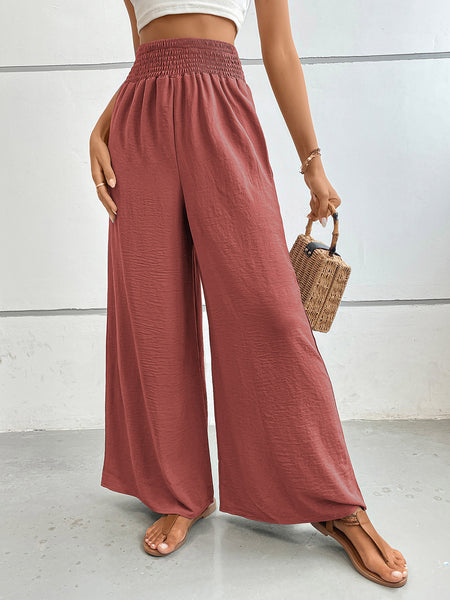 Perfee Wide Leg Pants with Pockets - Image 28