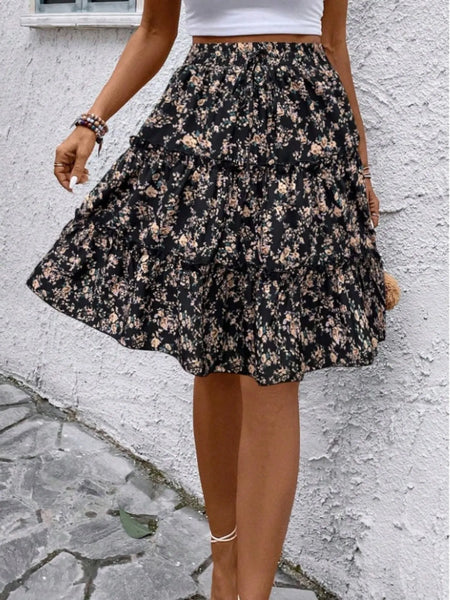 Floral Print Midi Skirt - Image 15