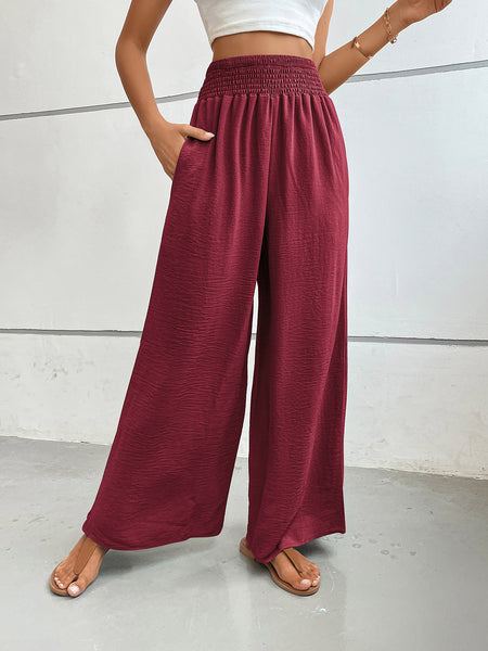 Perfee Wide Leg Pants with Pockets - Image 19