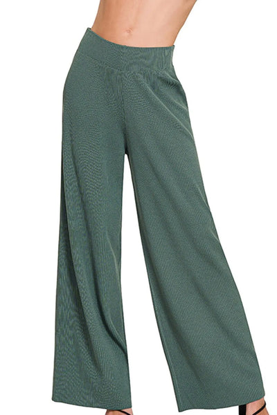 Zenana Viscose Ribbed Sweater Pants - Image 2
