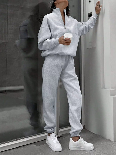 Half Zip Sweatshirt and Pants Set - Image 2