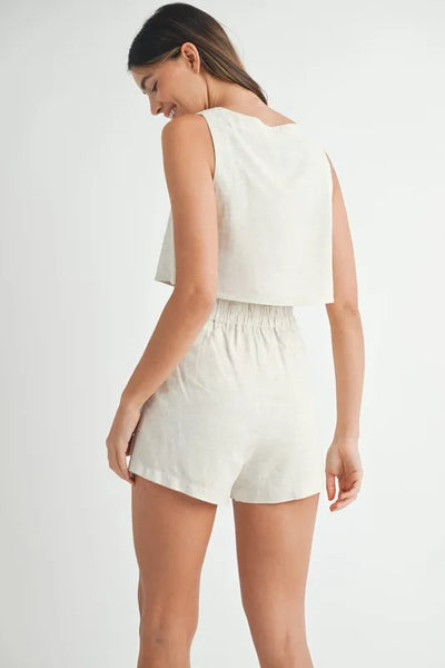 MABLE Sleeveless Crop Top and Shorts Set - Image 4
