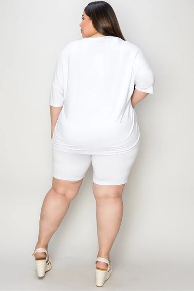 Basic Bae Bamboo Full Size V-Neck Drop Shoulder T-Shirt and Shorts Set - Image 35