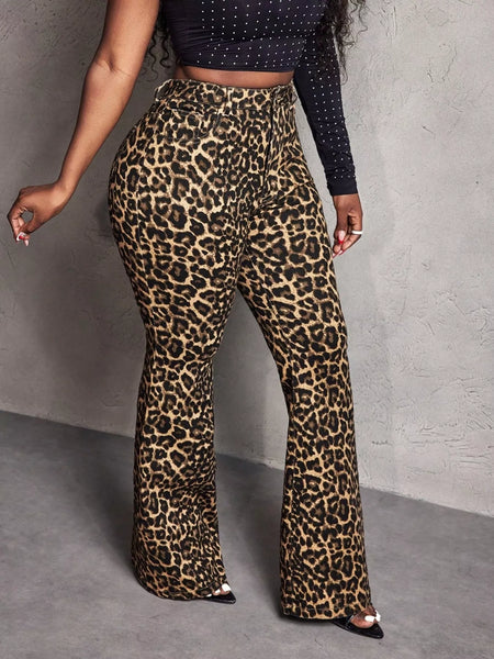 Leopard Wide Leg Pants - Image 6