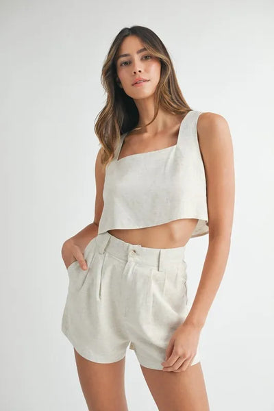 MABLE Sleeveless Crop Top and Shorts Set - Image 2