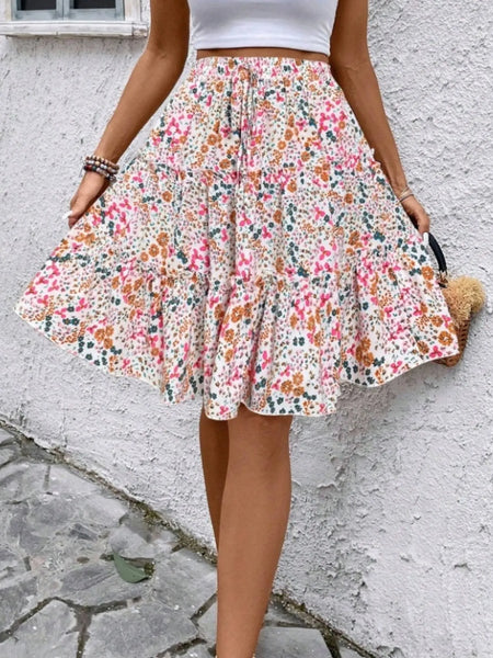 Floral Print Midi Skirt - Image 8